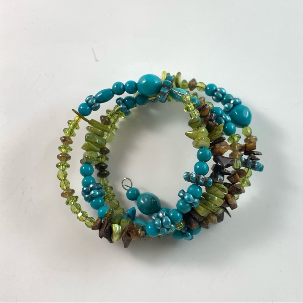 🌺 - Memory Wire Wrap Bracelet